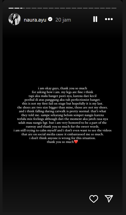 Screenshot IG Story: Naura.Ayu